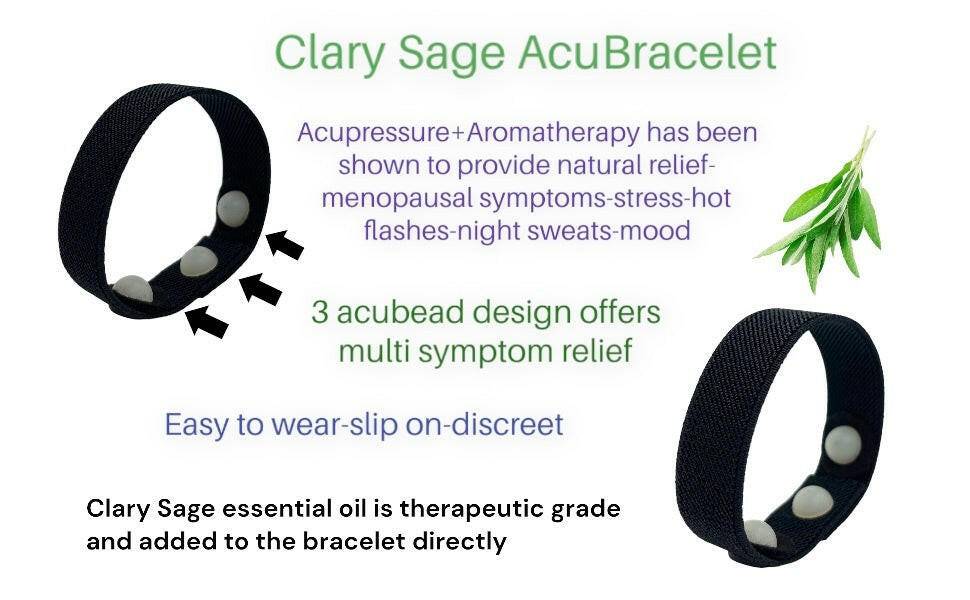 Menopause Relief Bracelet – Natural Support for Hot Flashes & Mood Balance with Clary Sage