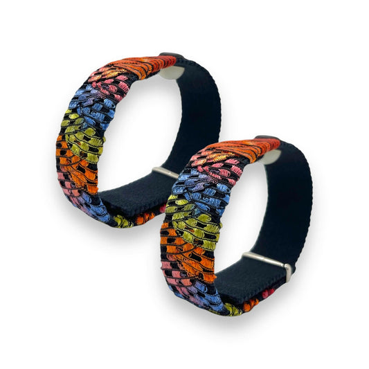 Designer Anti-Nausea Bracelets – Adjustable Motion Sickness Relief and Calming Bands – Pair with VELCRO® Fasteners